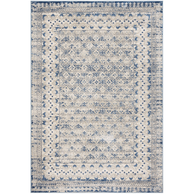 Ophelia & Co. Lamartine Oriental Light Gray/Blue Rug & Reviews Wayfair